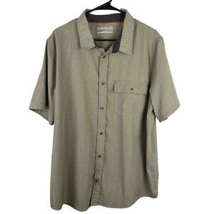 Avalanche Shirt Mens XL Beige Striped Utility Gorpcore Outdoors Hiking